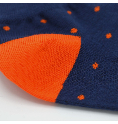 Socquettes fantaisie à pois en coton peigné aux coutures plates