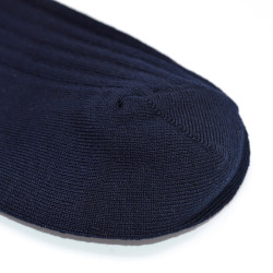 Chaussettes made in France en fil d'écosse marines