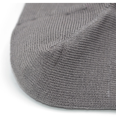 Mi-bas made in France en fil d'écosse gris pierre