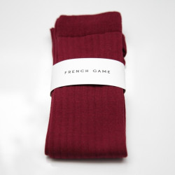 Chaussettes made in France en fil d'écosse bordeaux