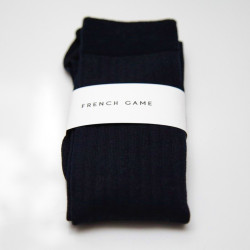 Chaussettes made in France en fil d'écosse marines
