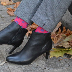 Chaussettes fantaisie Lully agathe rose
