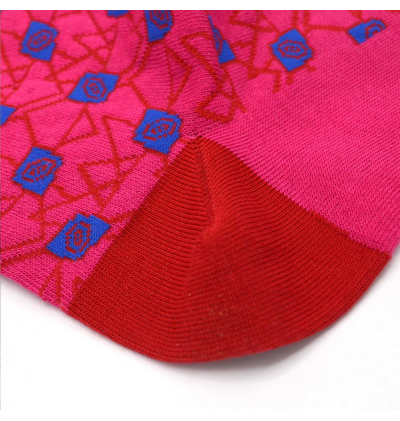 Chaussettes fantaisie Lully agathe rose