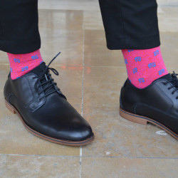 Chaussettes fantaisie Lully agathe rose