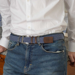 Ceinture tressee made in france finitions en cuir