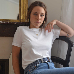 Ceinture tressee made in france finitions en cuir