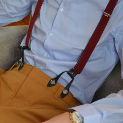 Bretelles hommes made in France à pinces et à boutons