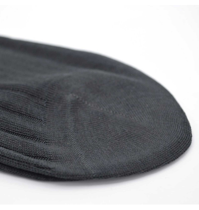 Mi-bas pur fil d Ecosse gris anthracite remaillés à la main
