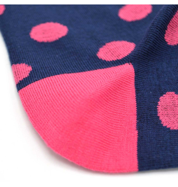Chaussettes bleues à pois...