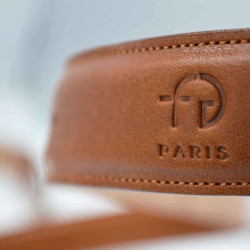 Ceinture-cognac-réglable-casual-chic-pour-hommes-en-cuir-pleine-fleur-grainé-surpiquée