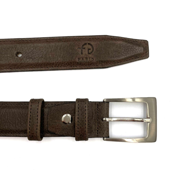 Ceinture grainée en cuir...