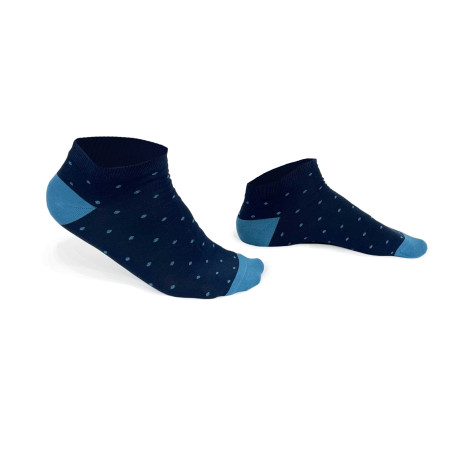 Socquettes bleues à pois bleu ciel