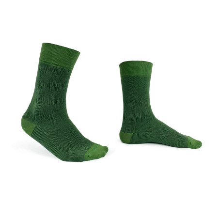 Chaussettes vertes à chevrons