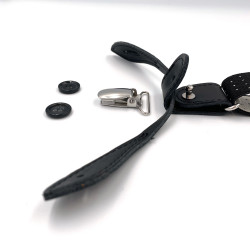Bretelles hommes fines made in France en cuir de raisins