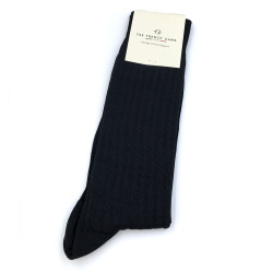 Navy made in France mercerized cotton socks