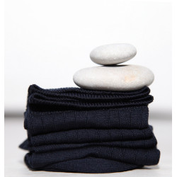 Navy made in France mercerized cotton socks