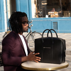 Porte-documents noir vegan homme 