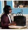 Porte-documents noir vegan homme 