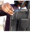Porte-documents noir vegan homme 