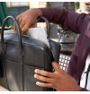 Porte-documents noir vegan homme 