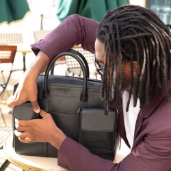 Vegan glasses case for men black