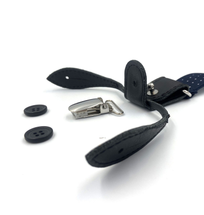 Bretelles hommes  fines made in France en cuir de raisins