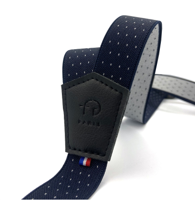 Bretelles hommes  fines made in France en cuir de raisins