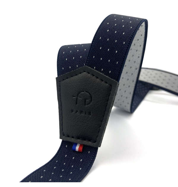 Bretelles hommes  fines made in France en cuir de raisins
