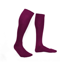 Mi-bas pur fil d Ecosse violet prune