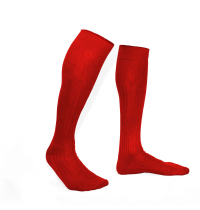 Mi-bas pur fil d Ecosse rouge rubis