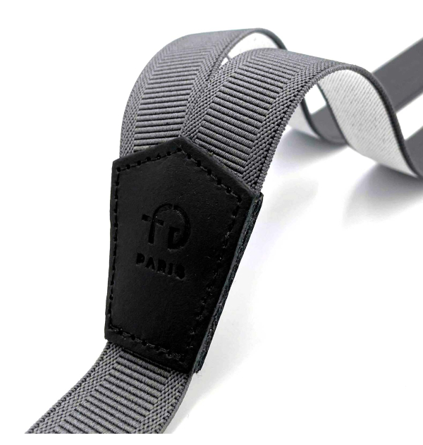 Bretelles gris foncé hommes made in France