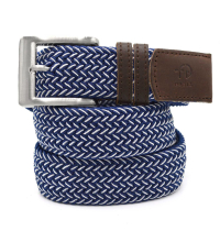 Ceinture Tressée marine et blanc