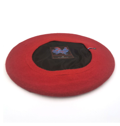 béret rouge en laine haut de gamme unisex made in europe