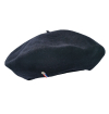 Unisex navy blue pure wool beret made in france