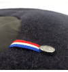 Unisex navy blue pure wool beret made in france