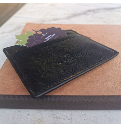 porte cartes vegan noir marc de raisins