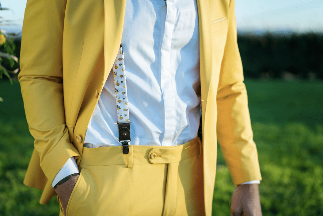 Style homme mari&eacute; bretelles