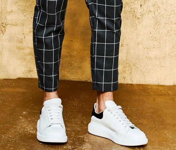Pantalon &agrave; carreaux homme coupe slim